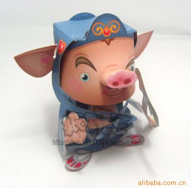 猪八戒 正版纸偶公仔 纸模玩具 益智礼品